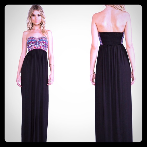 Mara Hoffman | Dresses | Mara Hoffman Mirror Embroidery Bustier Maxi |  Poshmark